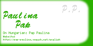 paulina pap business card